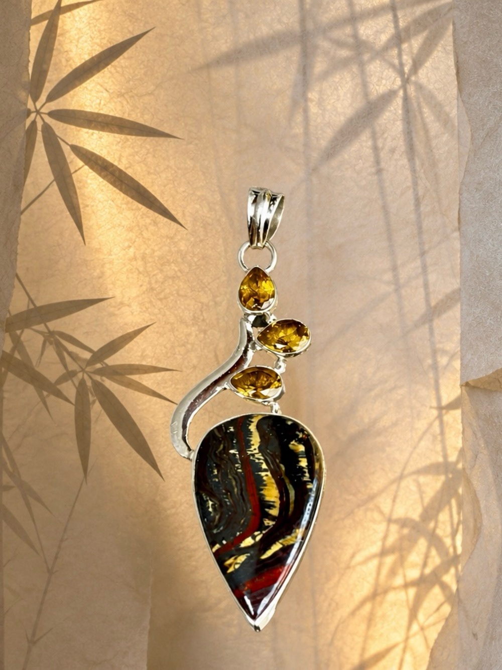 NEW! Iron Tiger Eye  & Citrine Necklace